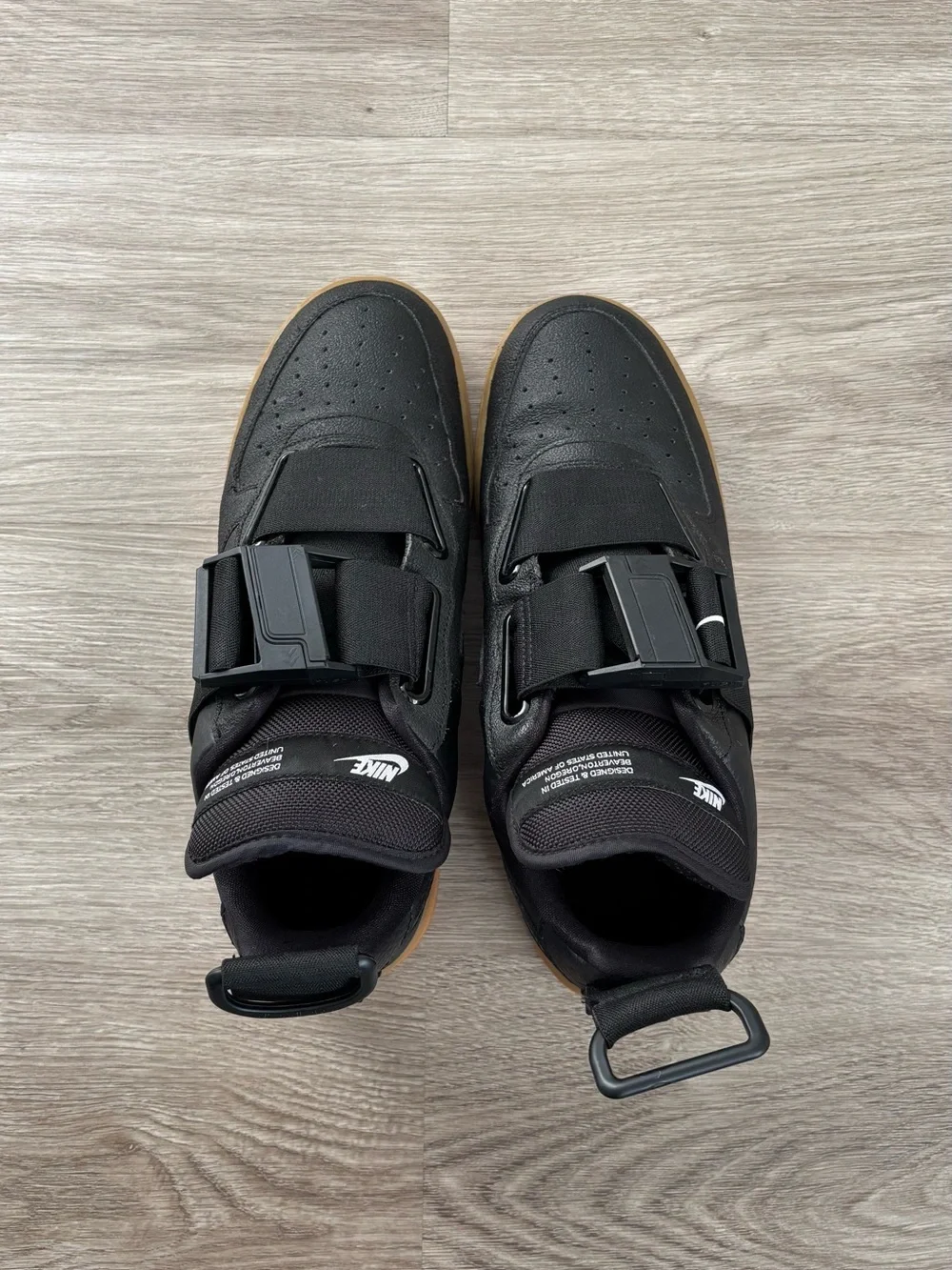 Nike Men’s Black & Gum Air Force 1 Utility Black 9